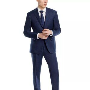 NEW Canali Siena Sharkskin MicroCheck Classic Fit Suit Jacket SZ42 Made in Italy